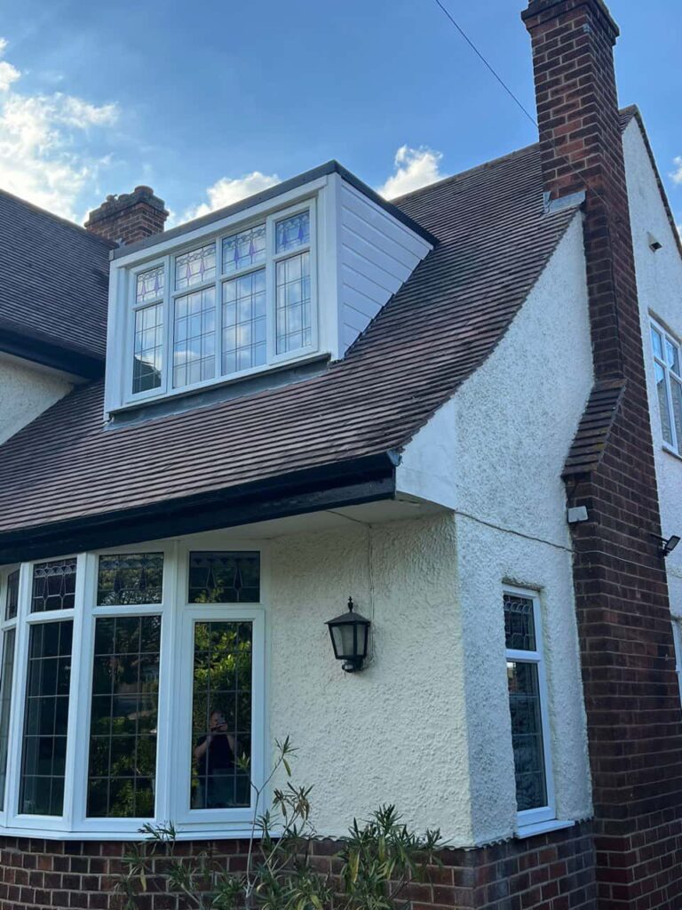 This is a photo of a dormer window which has just had some repairs carried out where the roof and the dormer meet. Works carried out by North Hykeham Roofing Repairs