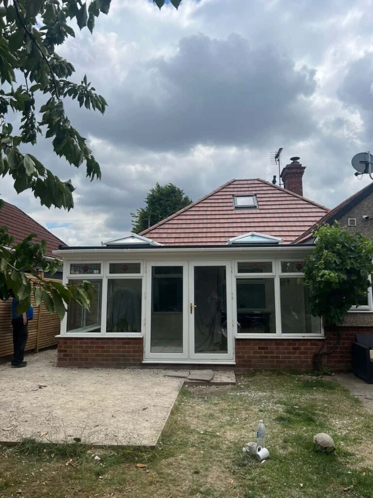 This is a photo of a hipped roof on a bungalow that has just had roof repairs carried out. Works carried out by North Hykeham Roofing Repairs